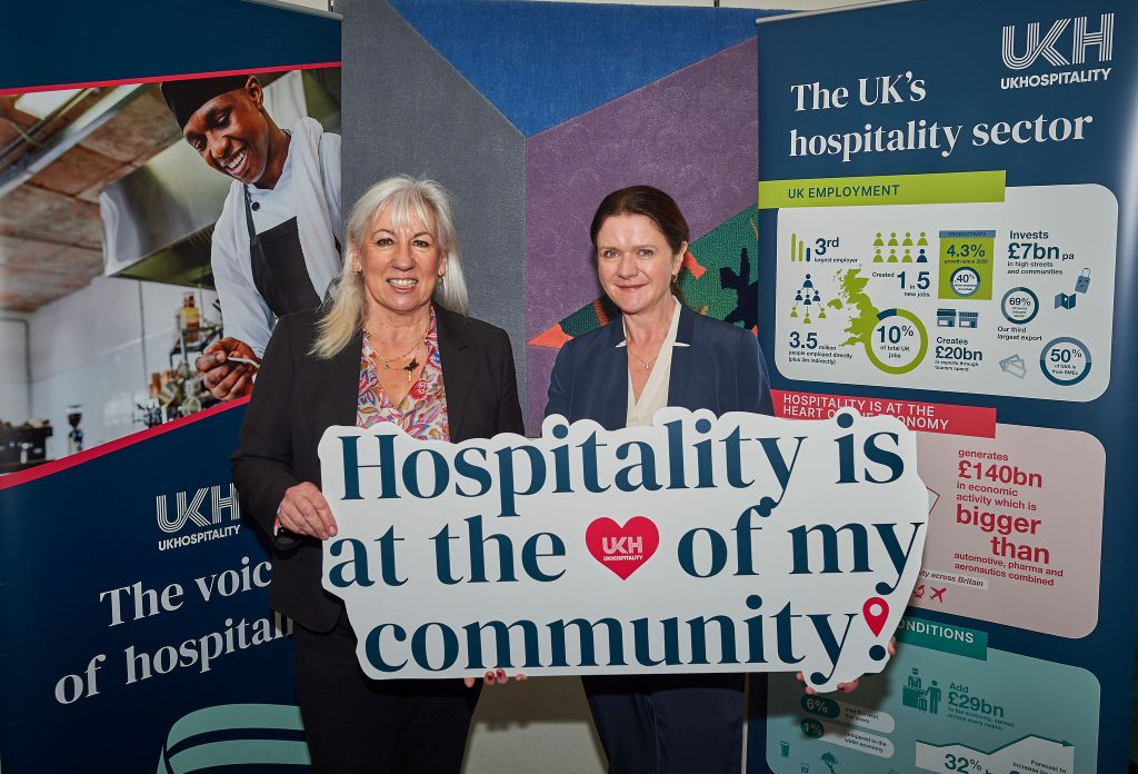 Amanda Solloway MP and UKHospitality Chief Executive Kate Nicholls