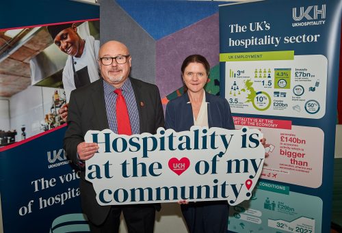Grahame Morris MP and UKHospitality Chief Executive Kate Nicholls