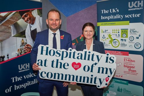 James Daly MP and UKHospitality Chief Executive Kate Nicholls