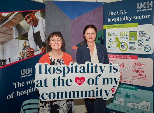 Patricia Gibson MP and UKHospitality Chief Executive Kate Nicholls