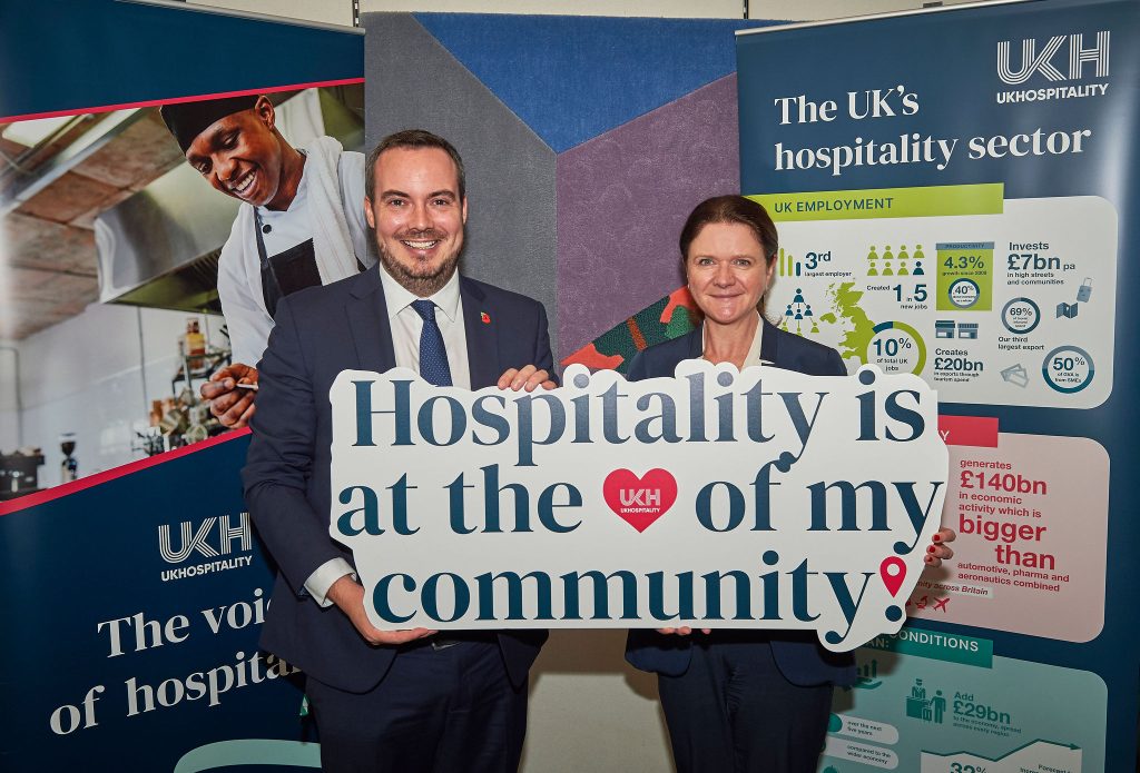 Simon Jupp MP and UKHospitality Chief Executive Kate Nicholls