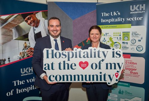 Simon Jupp MP and UKHospitality Chief Executive Kate Nicholls