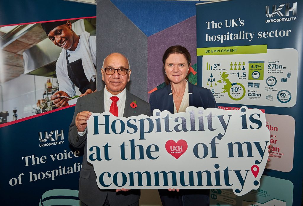 Virendra Sharma MP and UKHospitality Chief Executive Kate Nicholls
