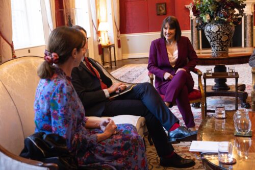 Kate Nicholls meeting Rachel Reeves at the Treasury