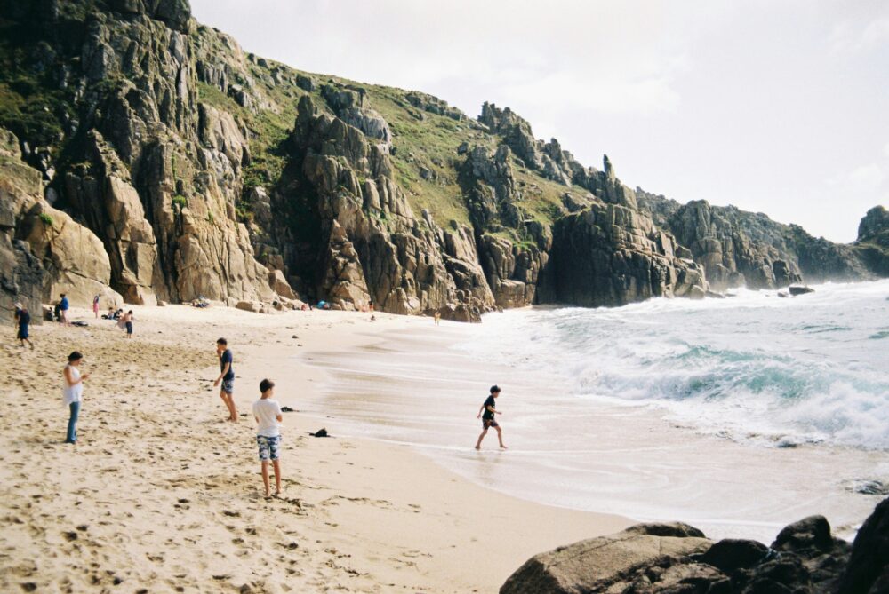Family holiday on the beach