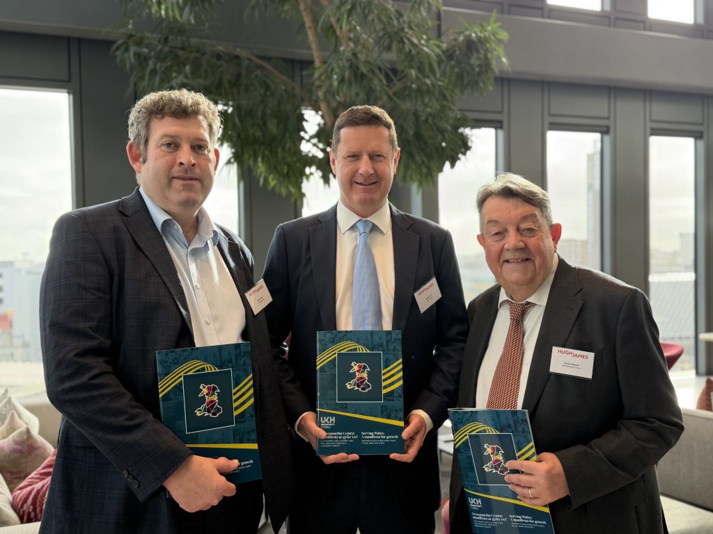 David Sheen, Public Affairs Director, UKHospitality; Gerallt Jones, Partner and Head of Hospitality and Leisure at Hugh James; David Chapman, Executive Director, UKHospitality Cymru